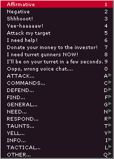 Voice chat main menu